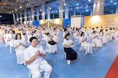 ภาพ No.241206:วันพุธที่ 27 สิงหาคม พ.ศ. 2568 พิธีฉลองชัยสวดมนต์ บทธัมมจักกัปปวัตตนสูตร ครบ 7,650,575,757 จบ ในวันธรรมชัย วัดพระธรรมกาย