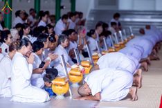 ภาพ No.244665:วันเสาร์ที่ 6 กันยายน พ.ศ. 2568 พิธีขอขมา-รับผ้าไตรของนาคธรรมทายาท โครงการอุปสมบทหมู่บูชาธรรมครบรอบ 108 ปี  วันครูผู้ค้นพบวิชชาธรรมกาย ณ โบสถ์พระไตรปิฎก วัดพระธรรมกาย