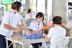 ภาพ No.239974:วันที่ 20-23 สิงหาคม พ.ศ. 2568 การเตรียมงานวันธรรมชัย ใส่ถ่านประทีป LED ที่วิหารคด 7 และ 25 วัดพระธรรมกาย